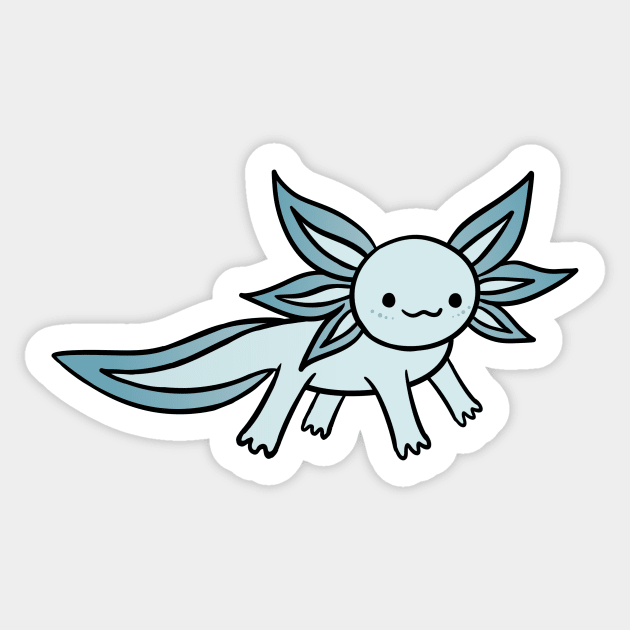 Axolotl Sticker by d o r r i a n